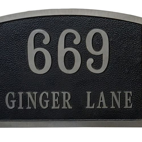 Aluminum address plaques w/ Lawn Stakes