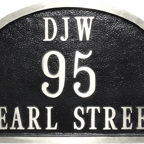 Arch Aluminum address plaque - 17"