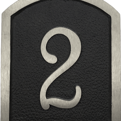 Apt. Aluminum address plaques - 6"