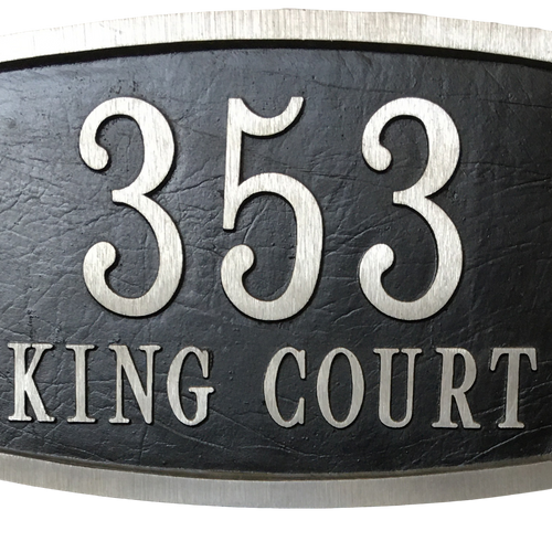 Aluminum address plaques - 9"