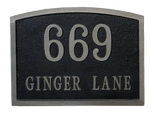 Aluminum address plaques w/ Lawn Stakes 