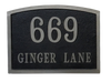 Aluminum address plaques w/ Lawn Stakes 