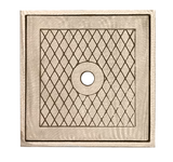 Red Brass square skimmer lid - 9-7/8" 
