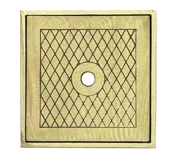 Yellow Brass Square Skimmer Set - 11" 