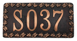 Red Brass address plaque |Made in America - 6-3/8"