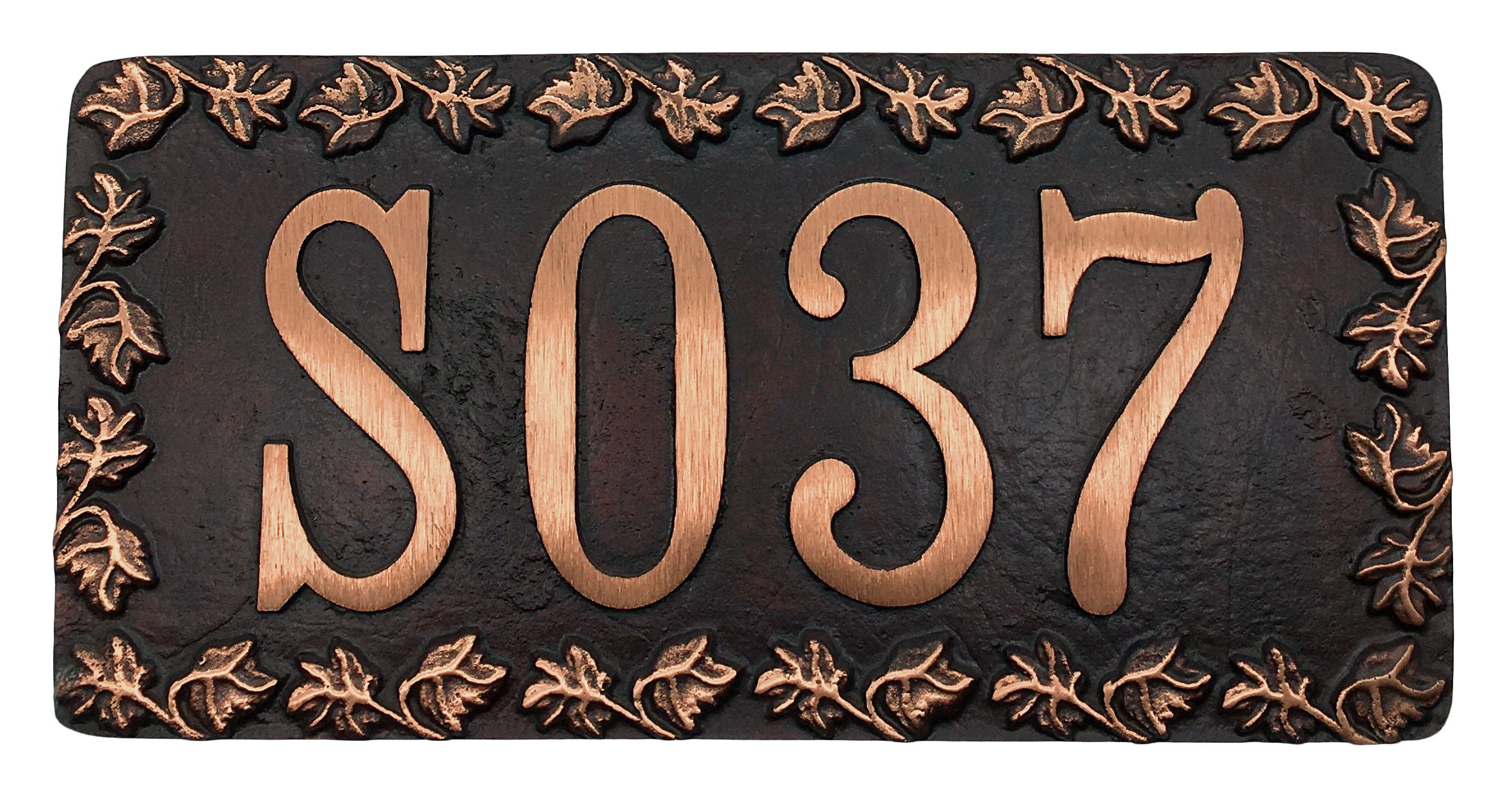Red Brass address plaque |Made in America - 6-3/8"