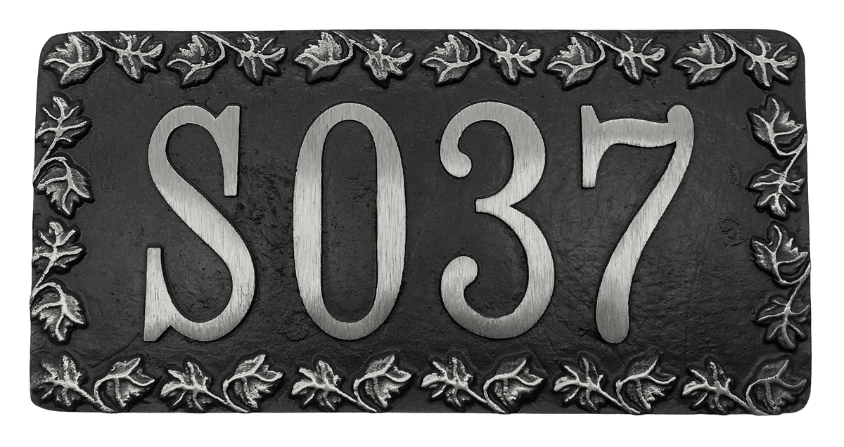 Aluminum address plaque |Made in America - 6-3/8"