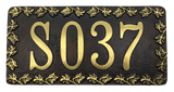 Yellow Brass address plaque |Made in America - 6-3/8"