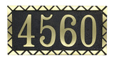 Yellow Brass address plaque | Made in America - 6"