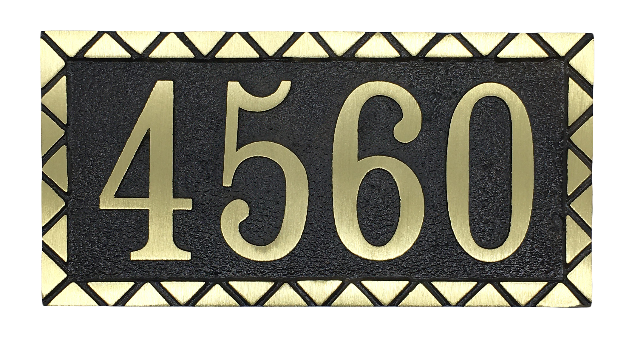 Yellow Brass address plaque | Made in America - 6"