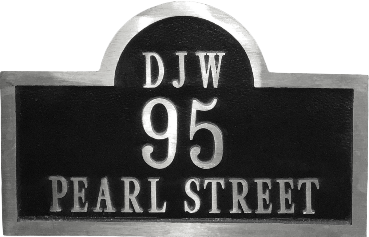 Arch Aluminum address plaques 