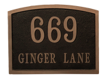 Yellow Brass address plaques w/ Lawn Stakes 