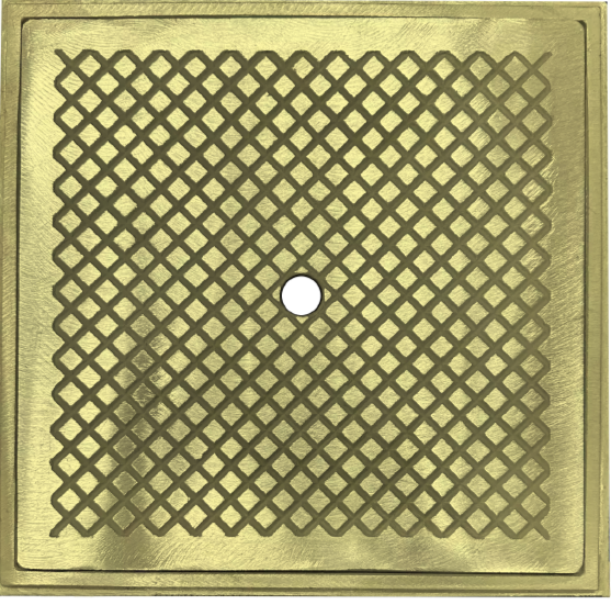 Square Yellow Brass Skimmer Set - 13"