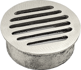 Round Metal Drop-In Drain - Aluminum- 4 In