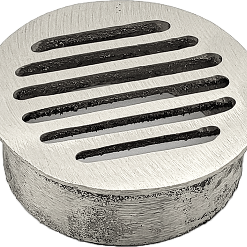 Round Metal Drop-In Drain - Aluminum- 4 In