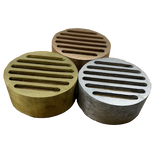 Round Metal Drop-In Drain - Aluminum, Red Brass, Yellow Brass- 4 In					