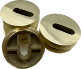 Metal Deck Jet Cover Round - Yellow Brass  - 2.5 In