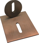 Metal Deck Jet Cover Square - Red Brass - 3 In