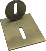 Metal Deck Jet Cover Square - Yellow Brass - 3 In