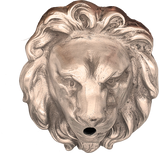 brave lion head metal water spout- Red Brass