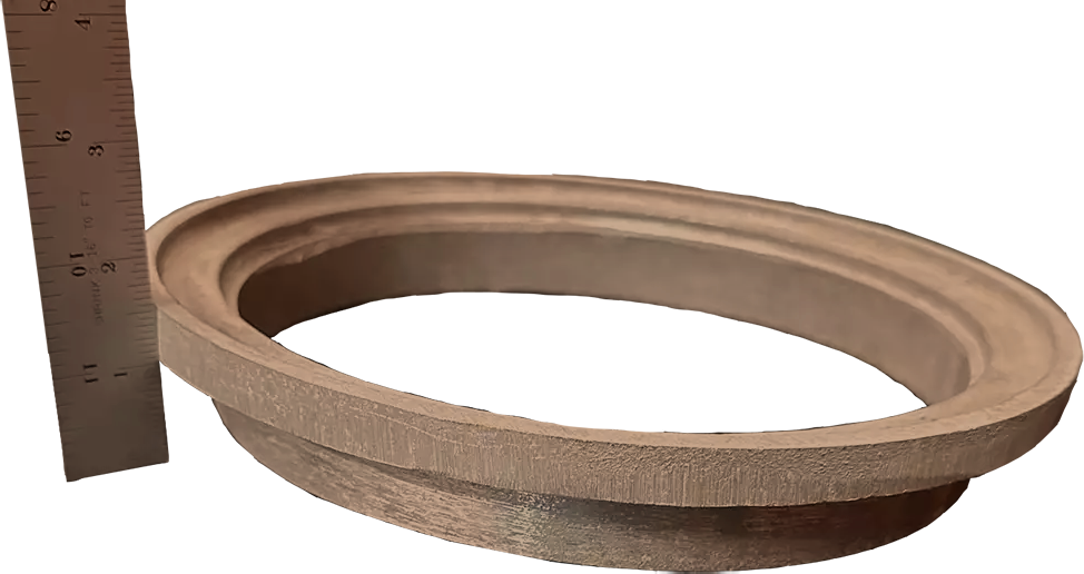 Metal Red Brass Skimmer Collar | Made in America - 1-1/2" Deep