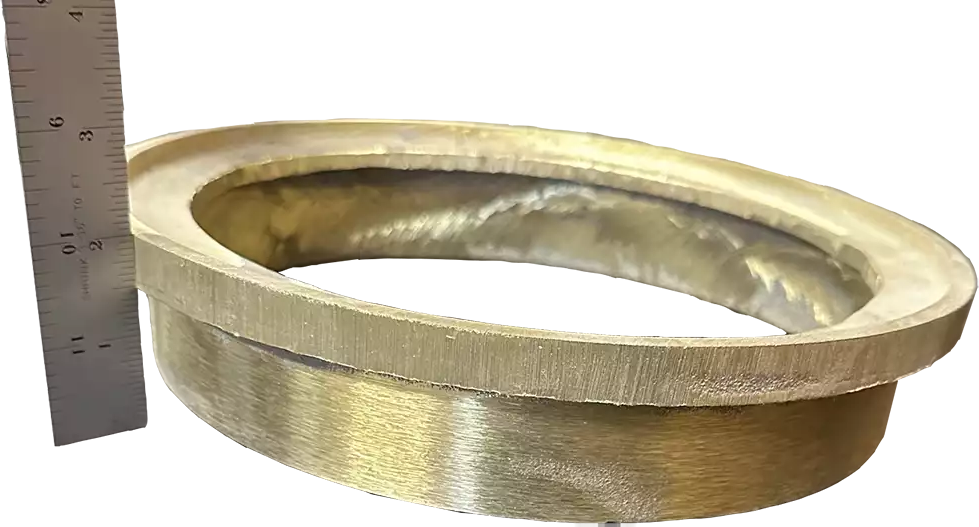 Metal Yellow Brass Skimmer Collar | Made in America - 2" Deep 