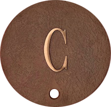 9-7/8" Skimmer Lid, Custom Letter, Solid Cast Brass or Aluminum