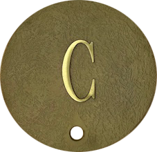 9-7/8" Skimmer Lid, Custom Letter, Solid Cast Brass or Aluminum