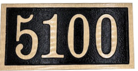 Red Brass address plaque | Made in America - 6"