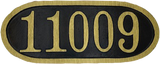 6" Oval Address Plaque, Solid Cast Brass or Aluminum