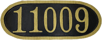 6" Oval Address Plaque, Solid Cast Brass or Aluminum