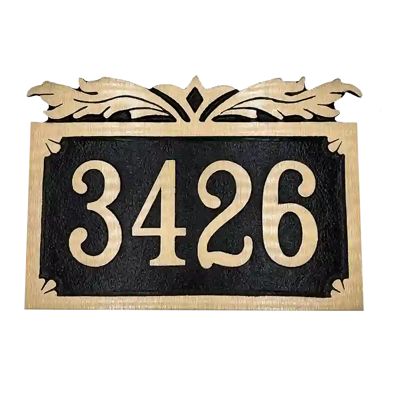 Yellow Brass address plaque |Made in America - 8.5"