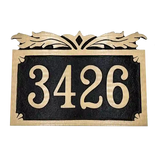 Yellow Brass address plaque |Made in America - 8.5"
