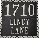 Red Brass address plaque - 12-1/8" 