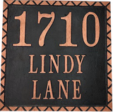 Yellow Brass address plaque - 12-1/8" 
