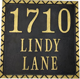 Aluminum address plaque - 12-1/8" 