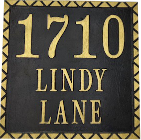 Aluminum address plaque - 12-1/8" 