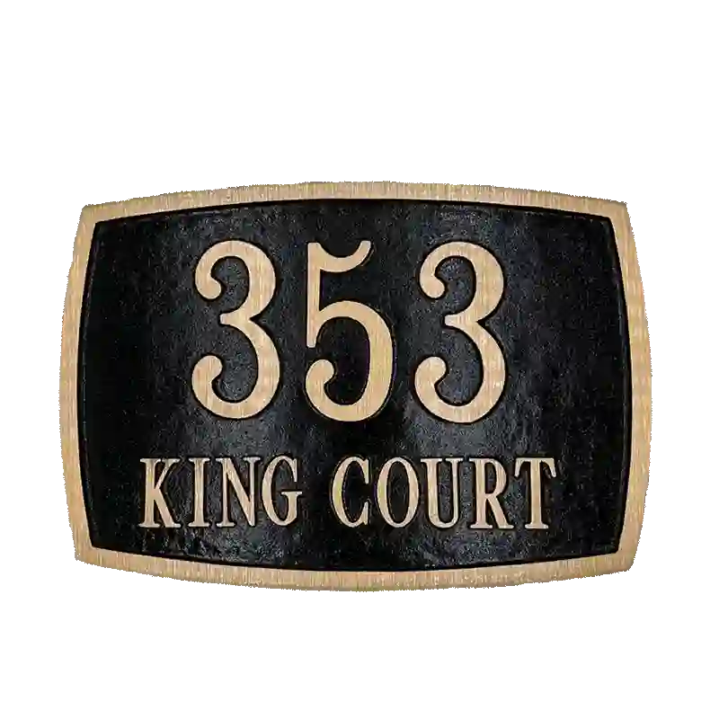 Yellow Brass address plaques - 9"
