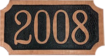 Maillbox Red Brass address plaques - 4-3/4" 