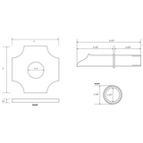 Water Scupper with 6-1/2” Water Spout - Reign Design, 6" OD