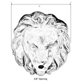 Brave Lion Head Water Scupper  - 7“ Round