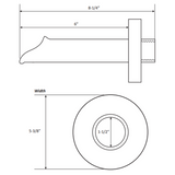 water scupper | spout for pools & landscape - 6 In