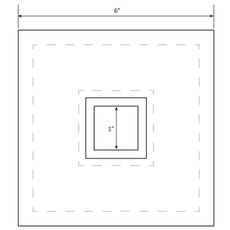 Water Scupper with Spout - 6″ Square, 1" ID