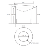 metal water spout | scupper with square backplate