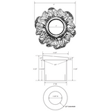flower round metal water scupper |spout - 6 In