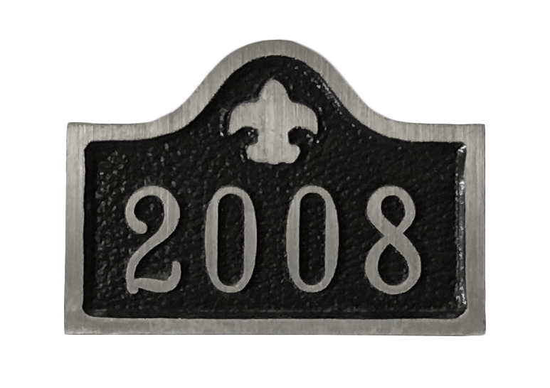 Fleur de Lis Aluminum address plaque - 3" 