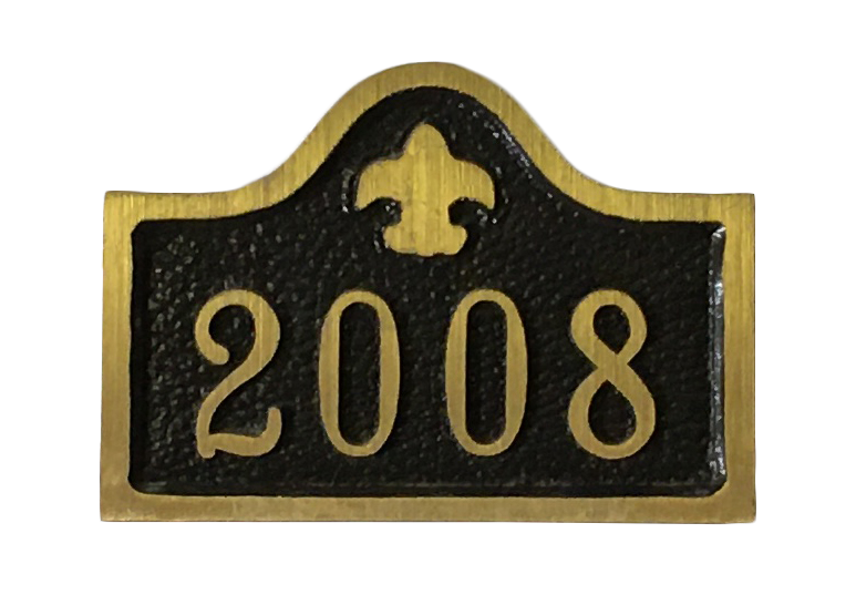 Fleur de Lis Yellow Brass address plaque - 3" 