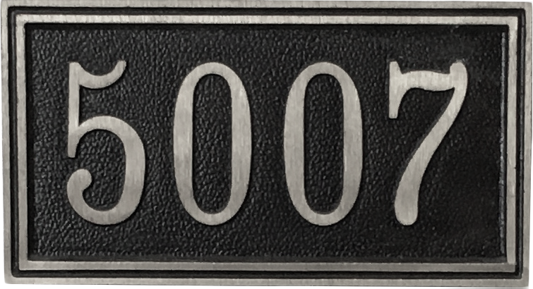 Red Brass address plaque | Made in America - 7"
