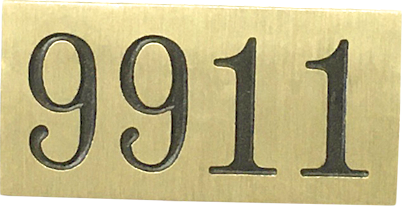 Red Brass address plaque |Made in America - 5.5