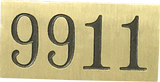 Red Brass address plaque |Made in America - 5.5"